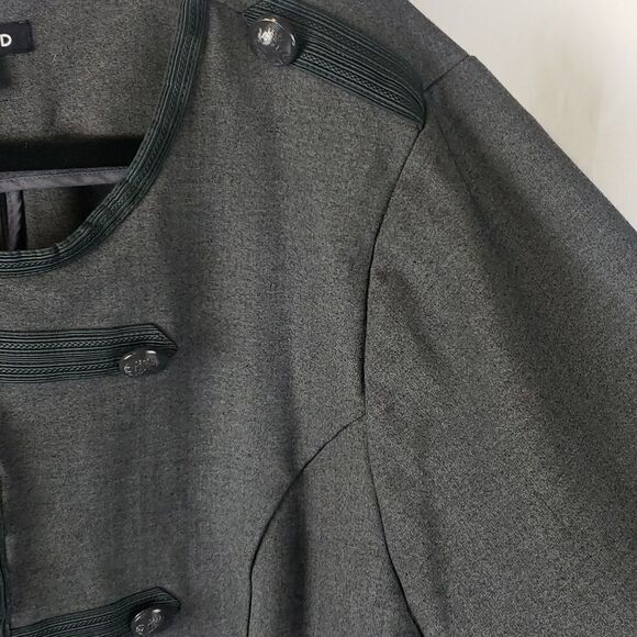 Torrid Women's 4X Grey Military Cropped Jacket - Picture 5 of 16